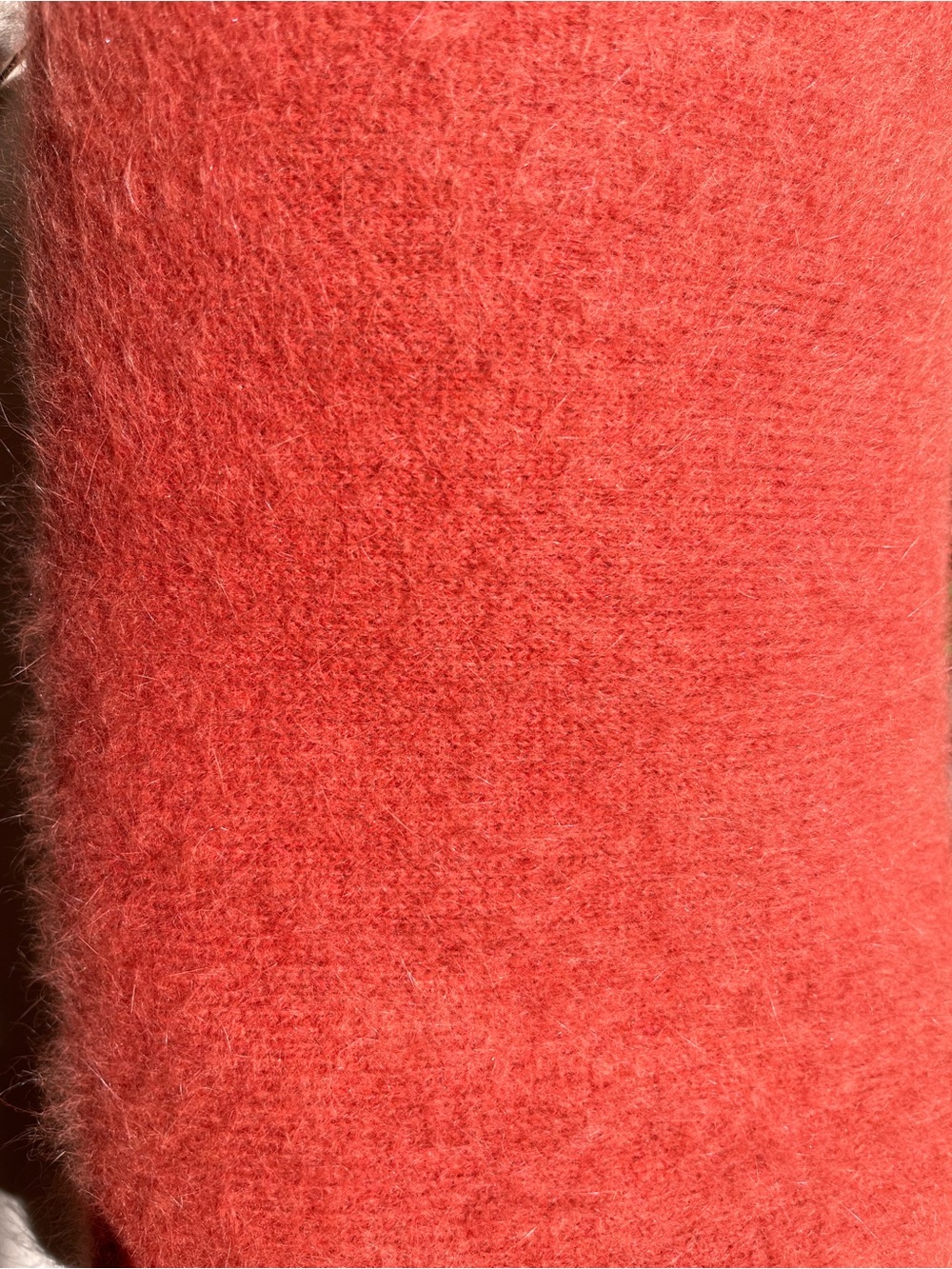 Angora Mohair V-Neck Sweater Sunset Orange CANDA Made C&A Woman Plus Size XXL - Picture 8 of 8